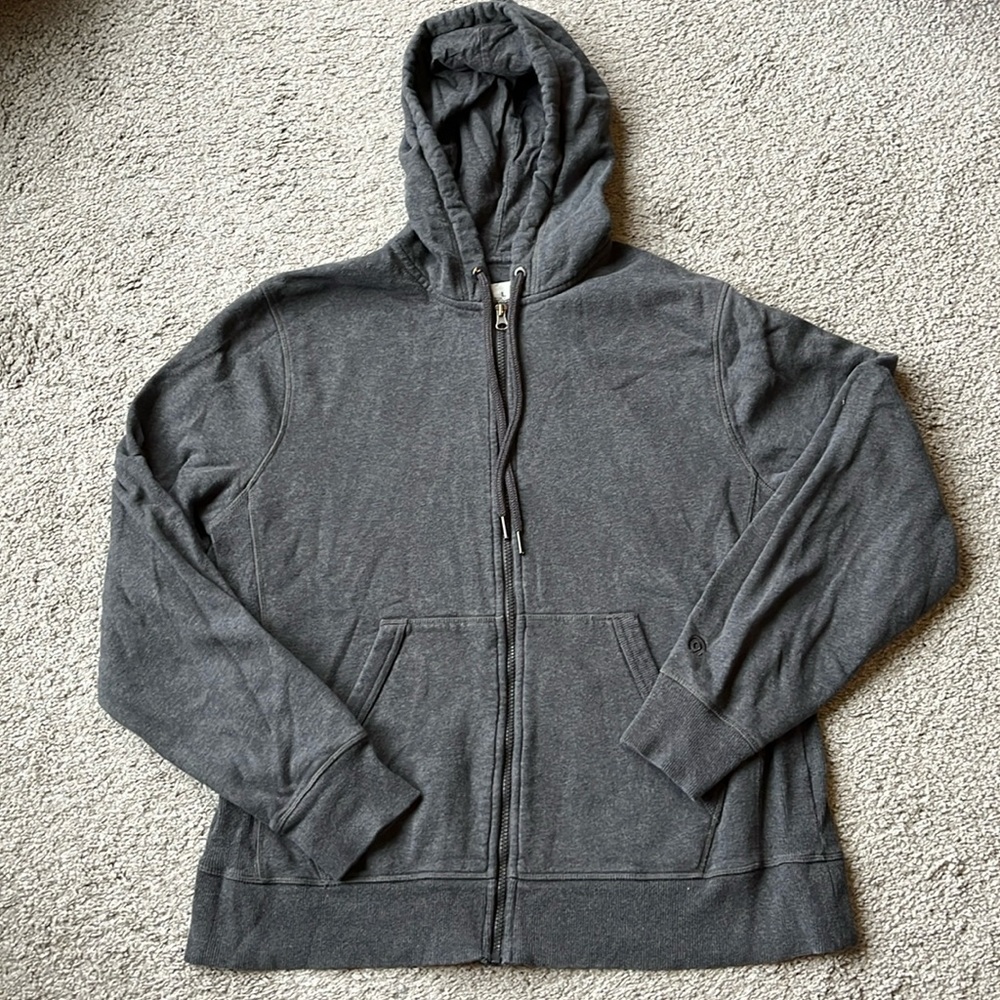 Champion size L gray full zip hoodie